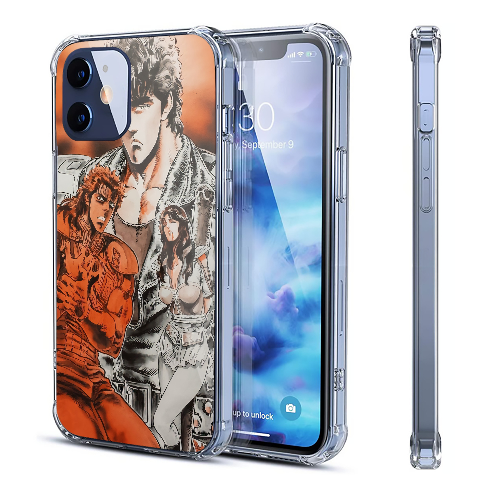 （画像用） 北斗の拳 Fist of the North Star 【iPhone 12シリーズ対応】透明スマホケース（クリアソフトケース）